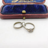 Sterling Silver Wedding & Engagement Ring Charm Pendant Vintage c1970