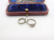 Sterling Silver Wedding & Engagement Ring Charm Pendant Vintage c1970