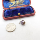 Sterling Silver and Purple Pearl Charm Pendant Vintage c1970