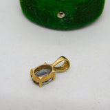 9ct Yellow Gold, Synthetic Sapphire & Diamond Drop Pendant Vintage c1990