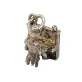 Sterling Silver Piano Man Charm Pendant Vintage c1970s