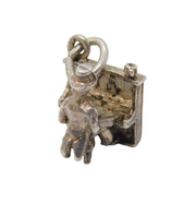 Sterling Silver Piano Man Charm Pendant Vintage c1970s