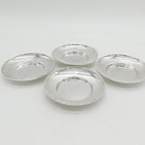 Asprey & Co. Edwardian Sterling Silver Set of Glass Coasters Antique London