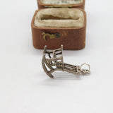 Sterling Silver Rocking Chair Charm Pendant Vintage c1970