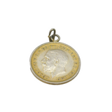 Sterling Silver Gilt George V Threepence Coin  Charm Pendant Vintage 1932