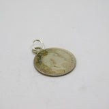 Edward VII Sterling Silver '2 Annas India' Coin Charm Pendant Antique 1904