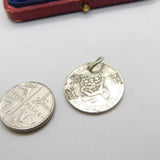Sterling Silver Authentic Six Pence Coin George V Charm Pendant 1915