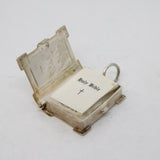 Sterling Silver Opening Holy Bible Charm Pendant Vintage c1970s
