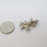 Sterling Silver Equestrian Show Jumping Charm Pendant Vintage c1970