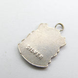 Sterling Silver and Enamel Travel Shield Newquay Charm Pendant Vintage c1970