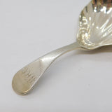 George III Sterling Silver Shell Bowl Tea Caddy Spoon Antique 1799 London