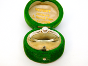 Sterling Silver 'M & S' Ball Design Rounded Band Ring Vintage c1970 Size Q 1/2