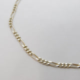 Sterling Silver Essential Figaro Chain Bracelet Contemporary c2000