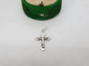 Sterling Silver Small Cross Charm Pendant Vintage c1970