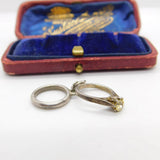 Sterling Silver Engagement and Wedding Ring Duo Charm Pendant Vintage c1970