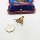 Gold Metal Filigree Wings Charm Pendant Vintage c1970