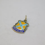 Sterling Silver Newquay Enamel Souvenir Charm Pendant Vintage c1970