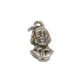 Sterling Silver William Shakespeare Bust Form Charm Pendant Vintage c1970s