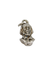 Sterling Silver William Shakespeare Bust Form Charm Pendant Vintage c1970s
