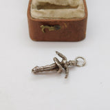 Sterling Silver Ballerina Charm Pendant Vintage c1970