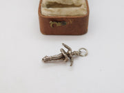 Sterling Silver Ballerina Charm Pendant Vintage c1970