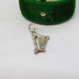 Sterling Silver Musical Harp Charm Pendant Vintage c1970