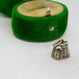 Sterling Silver Fish In Basket Charm Pendant Vintage c1970