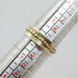 Sterling Silver Beaded Pattern Concave Band Dress Ring Vintage 1983 Size L 1/2
