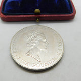 Queen Elizabeth II 1926-1996 Birthday Five Pound Proof Coin Vintage