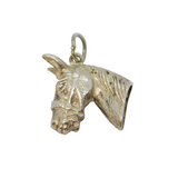 Sterling Silver Horse Head With Bridle Charm Pendant Vintage c1970
