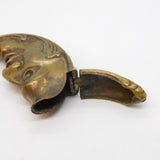 Victorian Brass Novelty Man in the Moon Vesta Case Antique c1890s