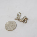 Sterling Silver Stag Deer Charm Pendant Vintage c1970