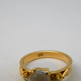 Edwardian Boxed 18ct Gold, Opal & Diamond Dress Ring Antique c1910