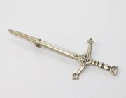 Celtic Art Industries Scottish Sterling Silver Dirk Brooch Vintage c1970