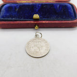 Sterling Silver King George V Threepence Coin Charm Pendant Antique 1920