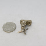 Sterling Silver Windmill Charm Pendant Vintage c1970