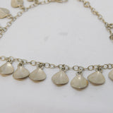 Sterling Silver Shimmering Leaf Drop Bracelet Vintage c1970s