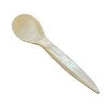 Victorian Carved Mother of Pearl Caviar Spoon Antique c1850s