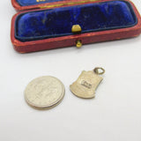 Sterling Silver and Enamel 'Wales' Travel Shield Charm Vintage c1970