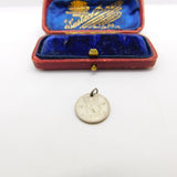 Sterling Silver 10 Cent Coin Charm Pendant Vintage c1970