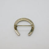 Sterling Silver Lucky Horseshoe Brooch Stamped W.Bs Vintage c1950
