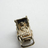 Sterling Silver Baby Pram Charm Pendant Vintage c1970