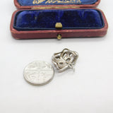 Sterling Silver Muse Mask Comedy & Tragedy Charm Pendant Vintage c1970