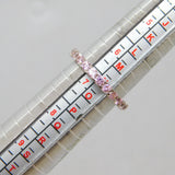 Sterling Silver Pink CZ Eternity or Stacking Band Ring Contemporary c2000 Size N