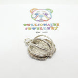 Sterling Silver Openable Lobster Pot Charm Vintage c1970