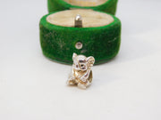 Sterling Silver Sitting Elephant Charm Pendant Vintage c1970