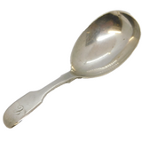 Victorian Sterling Silver Fiddle Pattern Tea Caddy Spoon Antique 1846 London