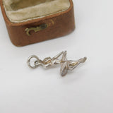 Sterling Silver Dancing Ballerina Charm Pendant Vintage c1970
