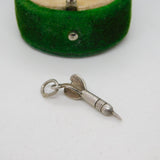 Sterling Silver Darts Charm Pendant Vintage c1970