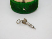Sterling Silver Darts Charm Pendant Vintage c1970